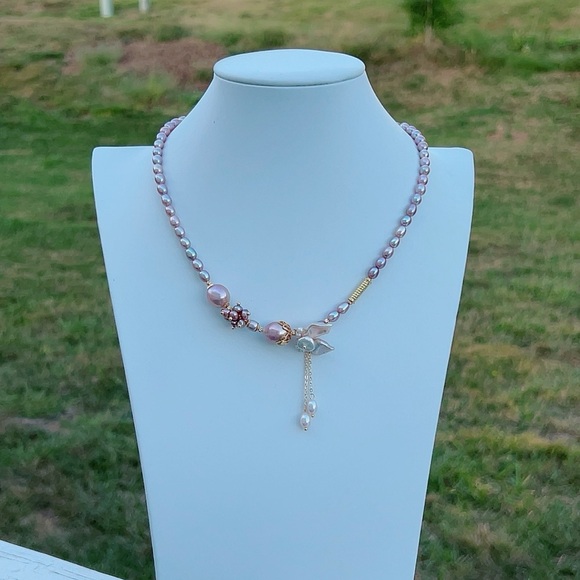 Jewelry - S98 Handmade Freshwater Baroque Pearl Necklace